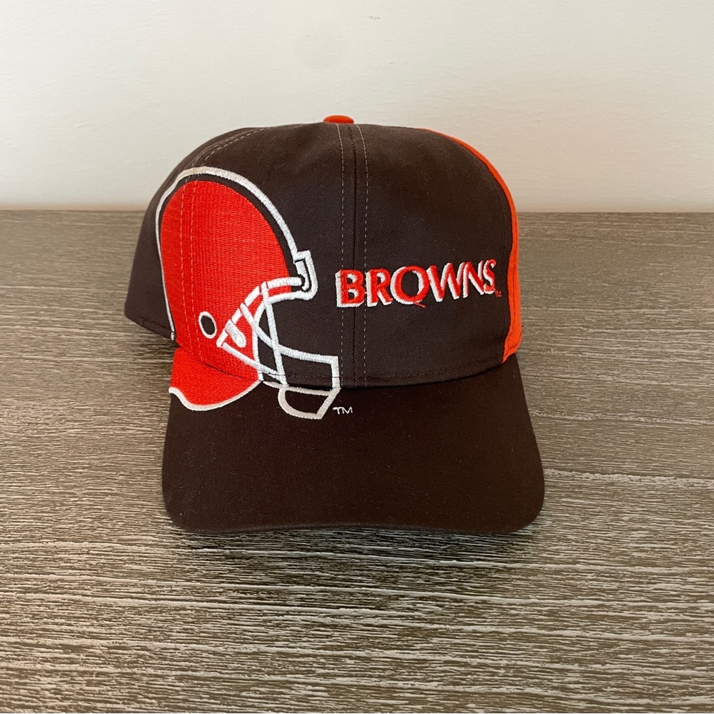 Vintage Rare Cleavland Browns Big Logo Eastport Snap Back Hat NFL